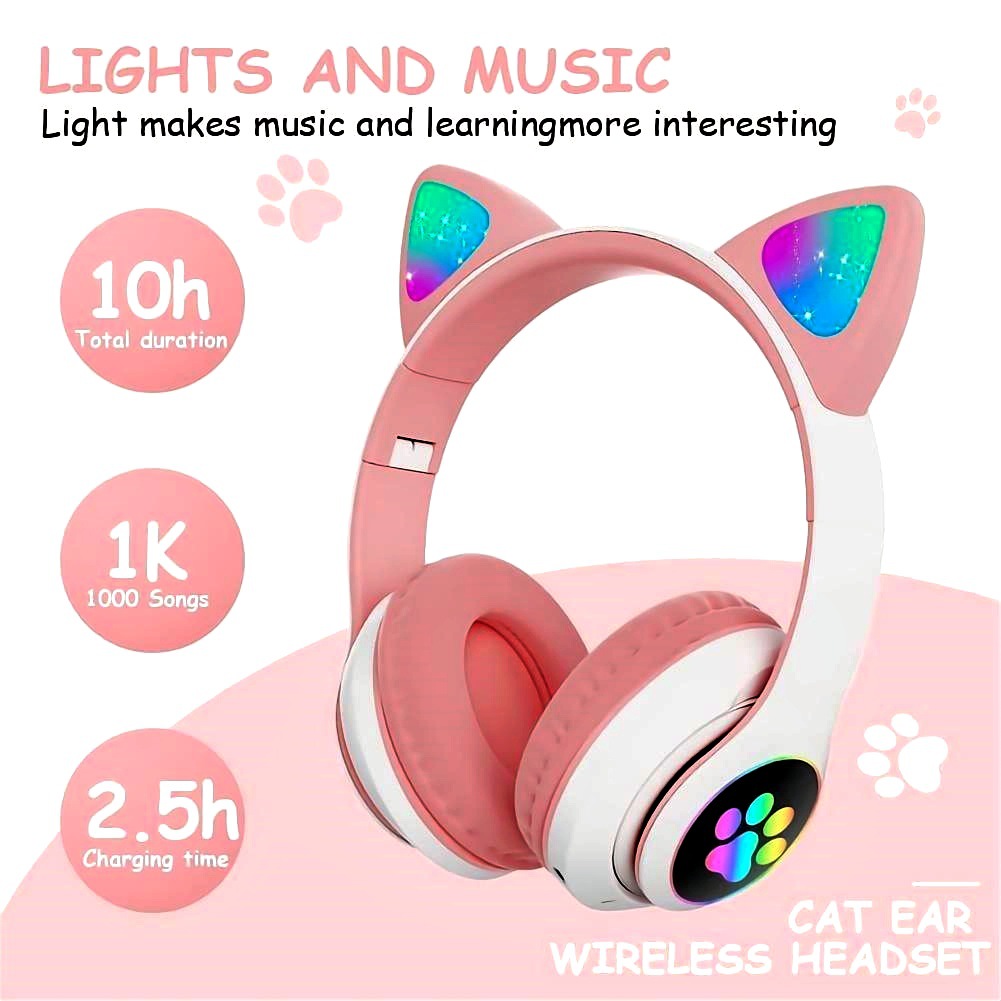 Anc Wireless Over Ear Headphones - STN-28 Наушники Bluetooth 5.0 с милыми
