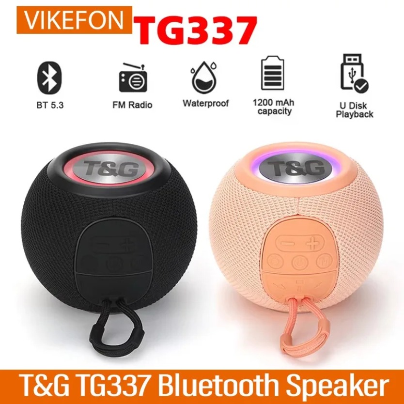 TG337 TWS Bluetooth-колонка с  – обзор и цена Portable Bluetooth Speaker Waterproof Ipx7
