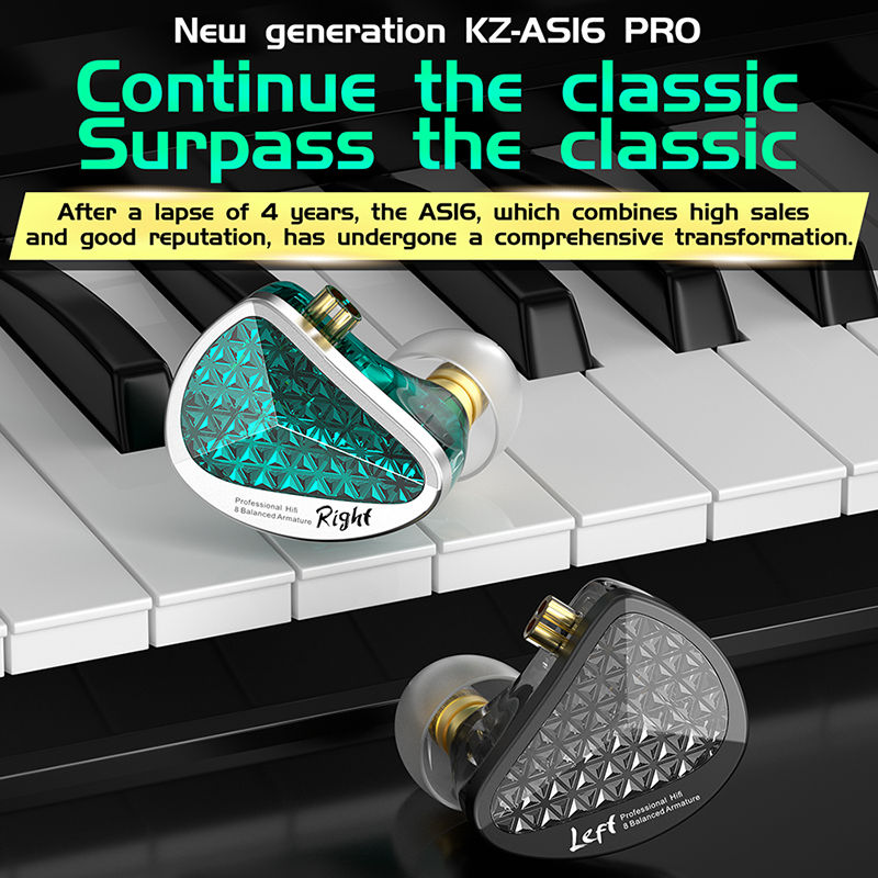 KZ AS16 Pro Проводные наушники – обзор и цена Planar Magnetic Iem Earphones